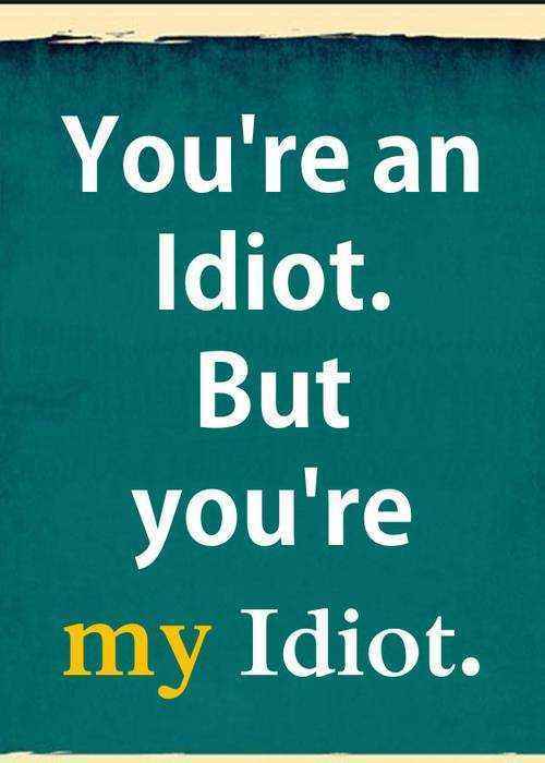 Youre An Idiot But Cute Quotes