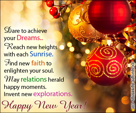 Dare To Achieve Your New Year Greetings