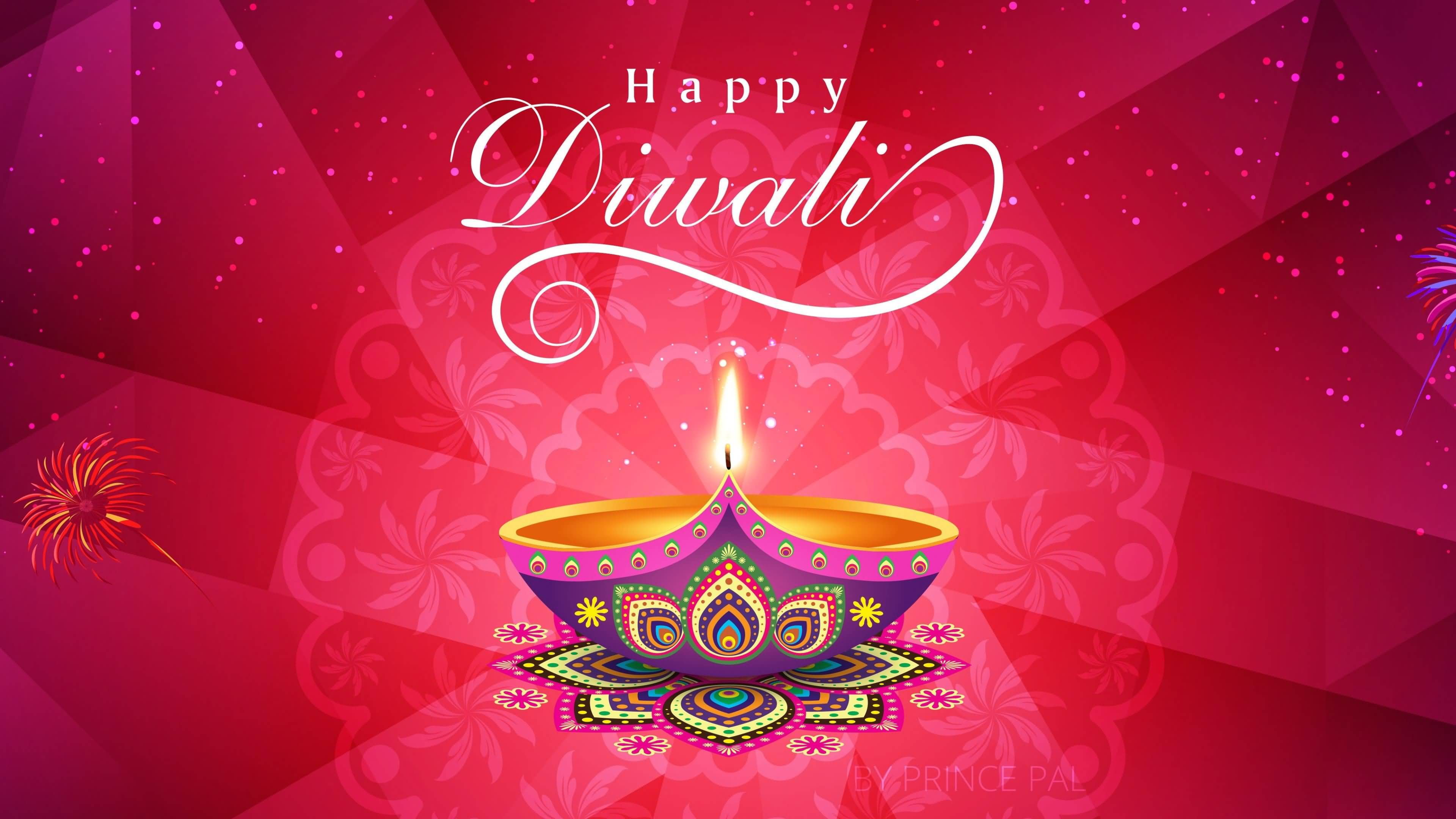 Happy Diwali With Diya Diwali Greetings
