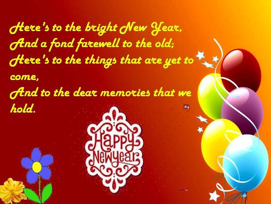 Heres To The Bright New Year Greetings