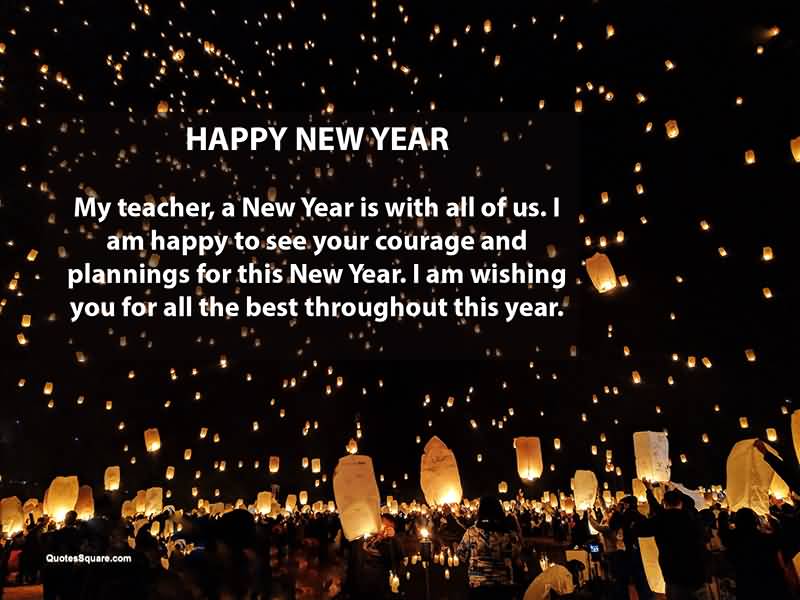 My Teacher A New New Year Greetings