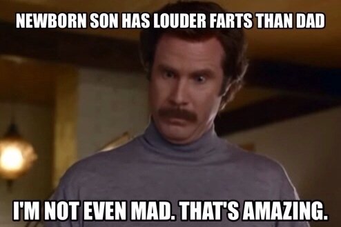 Newborn Son Has Louder Farts Father Meme