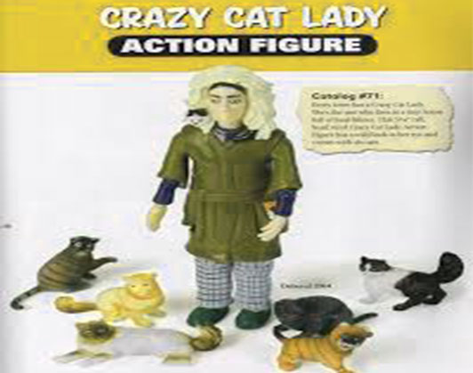 Crazy cat lady action figure
