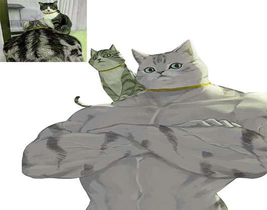 buff cat meme