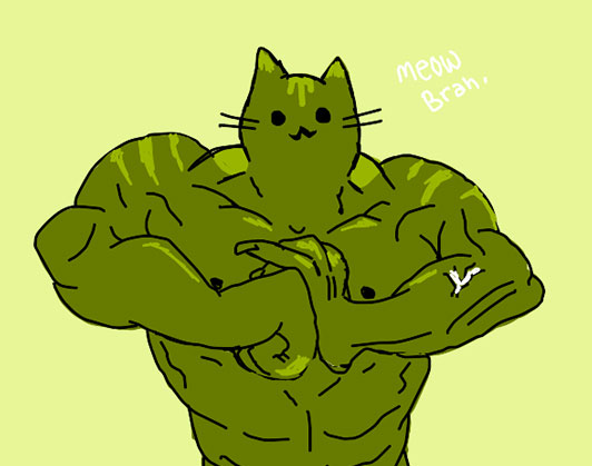 buff cat meme