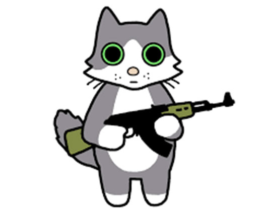 cat with gun meme