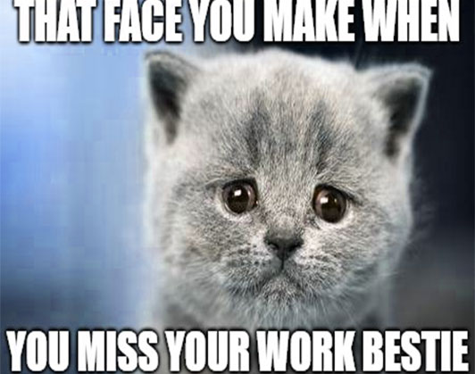 work bestie meme