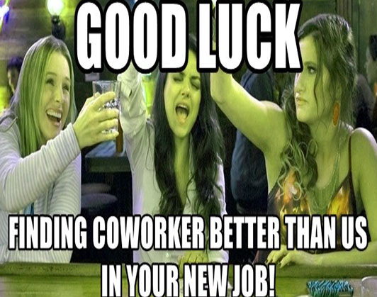 work bestie meme