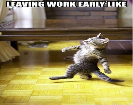leaving work early meme