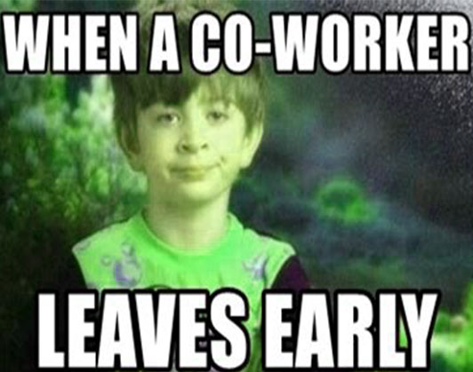 leaving work early meme