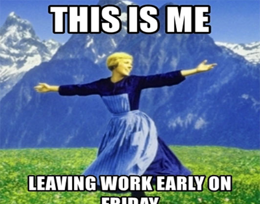 leaving work early meme