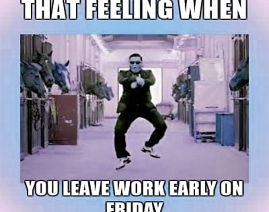 leaving work early meme