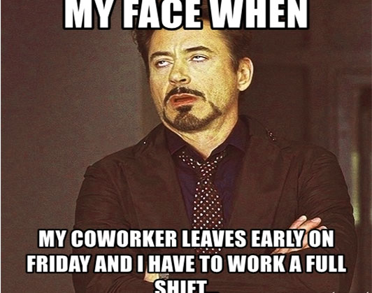 leaving work early meme