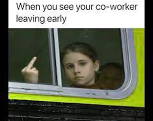 leaving work early meme